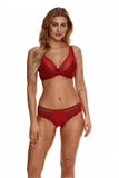 Romantic Red Lace Bra with Charming Bow Detail