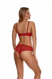 Romantic Red Lace Bra with Charming Bow Detail