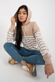 Striped Hooded Long Sleeve Women's Sweatshirt