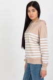 Striped Hooded Long Sleeve Women's Sweatshirt