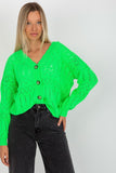Openwork Button-Down Sweater for Women - Versatile Style