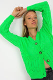 Openwork Button-Down Sweater for Women - Versatile Style