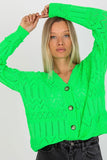 Openwork Button-Down Sweater for Women - Versatile Style