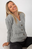 Openwork Women's Button-Down Sweater - Versatile and Stylish
