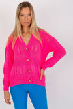 Openwork Button-Down Sweater for Versatile Outfits