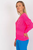Openwork Button-Down Sweater for Versatile Outfits