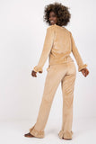 Frilly Sweetheart Velour Pajama Set with Bow Details