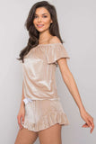 Original Cut Velour Women's Pajamas with Shorts
