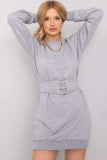 Stylish Long Sleeve Tracksuit Mini Dress with Belt