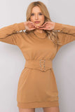 Chic Long Sleeve Tracksuit Mini Dress with Belt