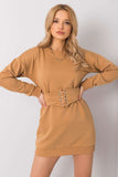 Chic Long Sleeve Tracksuit Mini Dress with Belt