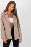 Long-Sleeved Sweat Jacket with Button Closure and Pockets