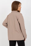 Long-Sleeved Sweat Jacket with Button Closure and Pockets