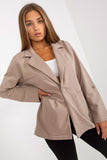 Long-Sleeved Sweat Jacket with Button Closure and Pockets