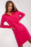 Slightly Tailored V-Neck Dress with Long Sleeves