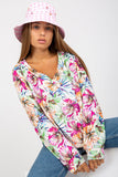 Colorful Velour Heart Neck Sweatshirt with Long Sleeves