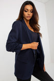 Unbuttoned 3/4 Sleeve Lined Jacket for All Occasions
