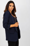 Unbuttoned 3/4 Sleeve Lined Jacket for All Occasions