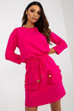 Tracksuit Dress with 3/4 Sleeves and Pockets