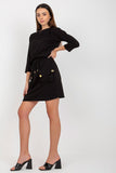 3/4 Sleeve Tracksuit Dress with Tie Straps and Pockets