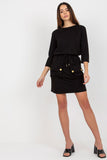 3/4 Sleeve Tracksuit Dress with Tie Straps and Pockets