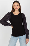 Openwork Sleeve Blouse with Round Neckline for All Occasions