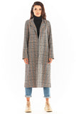 Elegant Double Collar Belted Coat with Pockets