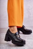 Elegant Natural Leather Half Shoes with Comfortable Heel