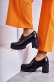 Elegant Natural Leather Half Shoes with Comfortable Heel