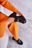 Elegant Natural Leather Half Shoes with Comfortable Heel