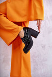 Elegant Leather Semi-Boots with Non-Slip Platform Heel