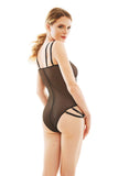 Elegant Lace Women's Bodysuit with Sexy Cut Design