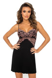Elegant Floral Lace Chemise with Adjustable Straps