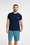 Comfortable Cotton Men's Pajamas with Short Sleeves & Shorts