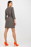 Heart Neckline Sweatshirt Dress with Pockets & Belt