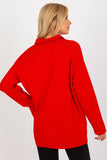 Heart Neckline Loose Cut Long Sleeve Sweater