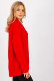 Heart Neckline Loose Cut Long Sleeve Sweater