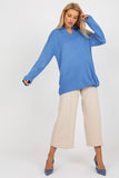 Heart Neckline Loose Cut Long Sleeve Sweater
