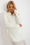 Loose Long Sleeve Sweater with Heart Neckline