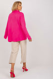 Heart Neckline Loose Cut Long Sleeve Sweater