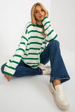 Cozy Loose Cut Sweater with Stand-Up Collar & Long Sleeves