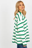 Cozy Loose Cut Sweater with Stand-Up Collar & Long Sleeves