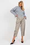 Loose Cut Long Sleeve Stand-Up Collar Sweater