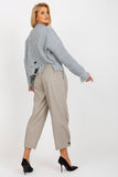 Loose Cut Long Sleeve Stand-Up Collar Sweater