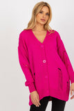 Heart Neckline Button-Down Cardigan with Decorative Holes