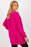 Heart Neckline Button-Down Cardigan with Decorative Holes