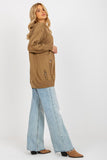 Heart Neckline Button-Down Cardigan with Decorative Holes