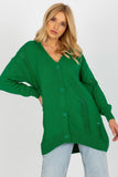 Heart Neckline Button-Down Cardigan with Decorative Holes