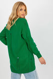 Heart Neckline Button-Down Cardigan with Decorative Holes
