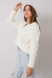 Heart Neckline Button-Down Long Sleeve Sweater for Women